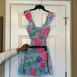 Lilly Pulitzer swimsuit and skort set